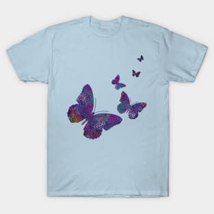 Rainbow Metallic Butterflies T-Shirt